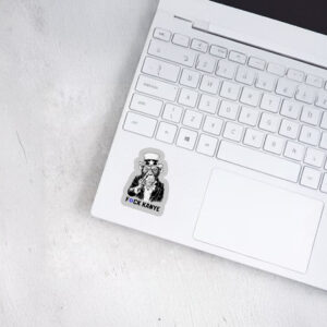 Jew Monkey Middle Finger Fuck Kanye West Sticker